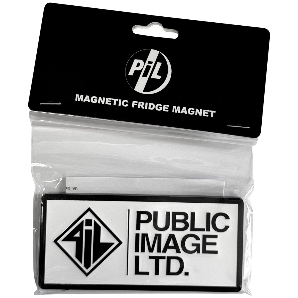 Pil Public Image Ltd - New Logo Stacked Text Fridge magnet - White/Black